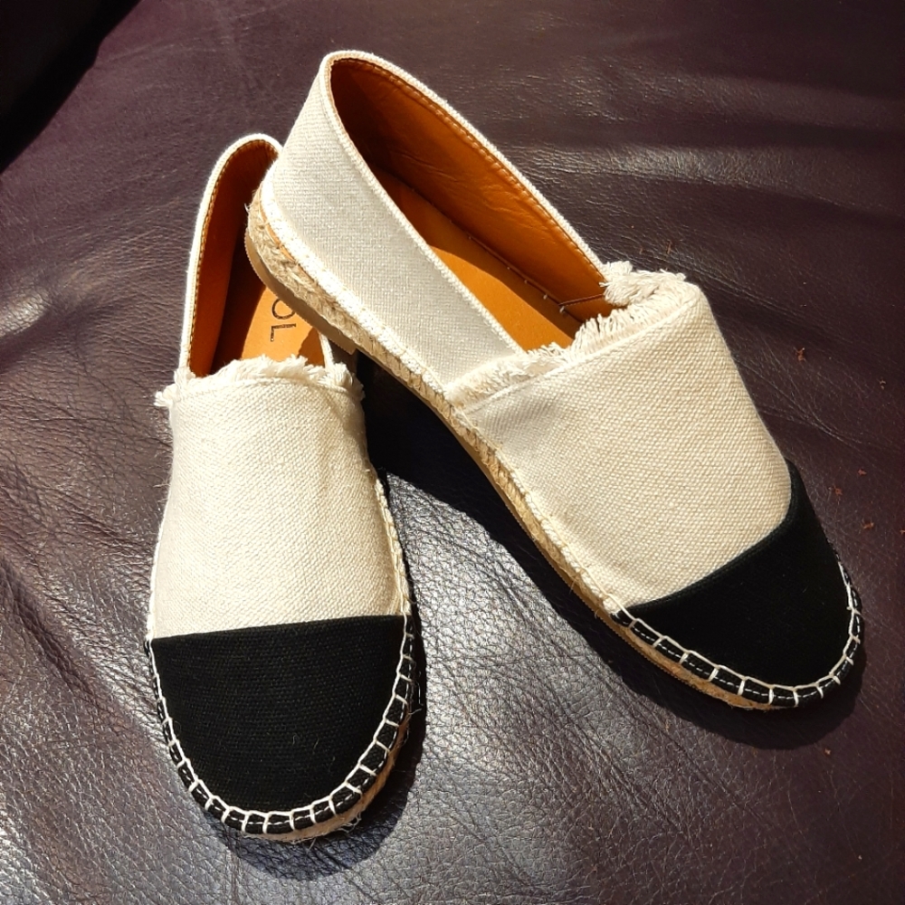 POL canvas slip on espadrilles
